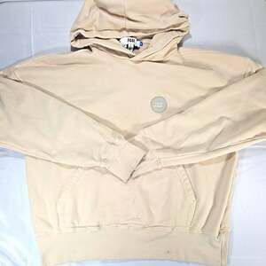 P448 Mens XL Cream You Can Surf Later Heavyweight Pullover Hoodie Made in Italy
